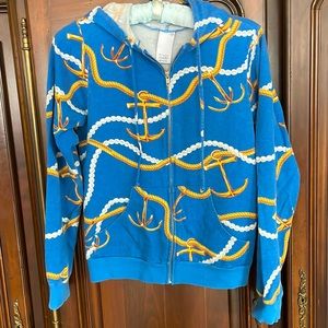 Vintage, hooded, zip up sweatshirt, size medium